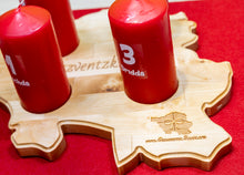 Lade das Bild in den Galerie-Viewer, Saarlandbrett aus Holz - Adventskranz "Atzventzkrantz"
