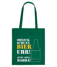 Lade das Bild in den Galerie-Viewer, Einkaufstasche - Ohleck schunn Bier Uhr (in 7 Farbvarianten)