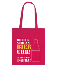 Lade das Bild in den Galerie-Viewer, Einkaufstasche - Ohleck schunn Bier Uhr (in 7 Farbvarianten)