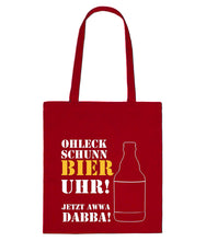 Lade das Bild in den Galerie-Viewer, Einkaufstasche - Ohleck schunn Bier Uhr (in 7 Farbvarianten)