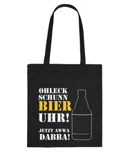 Lade das Bild in den Galerie-Viewer, Einkaufstasche - Ohleck schunn Bier Uhr (in 7 Farbvarianten)