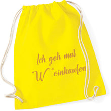 Lade das Bild in den Galerie-Viewer, Gymbag - Weinkaufen (in 13 Farben)