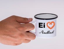 Lade das Bild in den Galerie-Viewer, Emaille Tasse - Ei <3 Aschbach