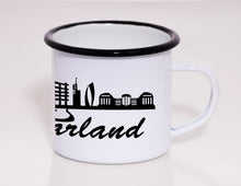 Lade das Bild in den Galerie-Viewer, Emaille Tasse - Saarland Skyline