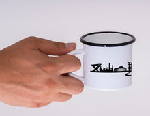 Lade das Bild in den Galerie-Viewer, Emaille Tasse - Saarland Skyline