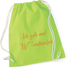 Lade das Bild in den Galerie-Viewer, Gymbag - Weinkaufen (in 13 Farben)