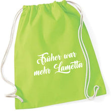 Lade das Bild in den Galerie-Viewer, Gymbag - Früher war mehr Lametta (in 13 Farben)