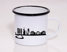 Lade das Bild in den Galerie-Viewer, Emaille Tasse - Saarland Skyline
