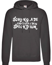 Lade das Bild in den Galerie-Viewer, Hoodie - Schokolade erweitert dein Speckdrum