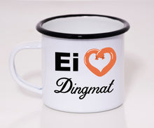 Lade das Bild in den Galerie-Viewer, Emaille Tasse - Ei <3 Dingmat