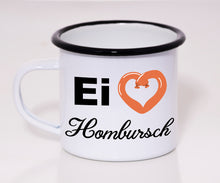 Lade das Bild in den Galerie-Viewer, Emaille Tasse - Ei <3 Hombursch