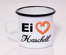 Lade das Bild in den Galerie-Viewer, Emaille Tasse - Ei <3 Kaschdl
