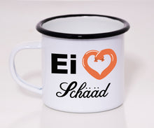 Lade das Bild in den Galerie-Viewer, Emaille Tasse - Ei <3 Schääd