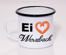 Lade das Bild in den Galerie-Viewer, Emaille Tasse - Ei <3 Werzbach