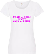 Lade das Bild in den Galerie-Viewer, Girly T-Shirt - Frau mit Grill
