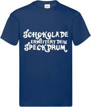 Lade das Bild in den Galerie-Viewer, T-Shirt - Schokolade erweitert dein Speckdrum
