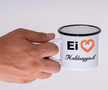 Lade das Bild in den Galerie-Viewer, Emaille Tasse - Ei &lt;3 Kaldnaggisch
