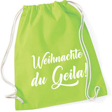 Lade das Bild in den Galerie-Viewer, Gymbag - Weihnachte du Geila! (in 13 Farben)
