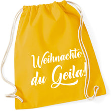 Lade das Bild in den Galerie-Viewer, Gymbag - Weihnachte du Geila! (in 13 Farben)
