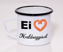 Lade das Bild in den Galerie-Viewer, Emaille Tasse - Ei &lt;3 Kaldnaggisch

