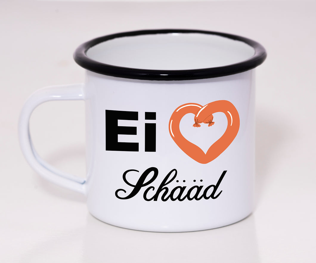 Emaille Tasse - Ei <3 Schääd